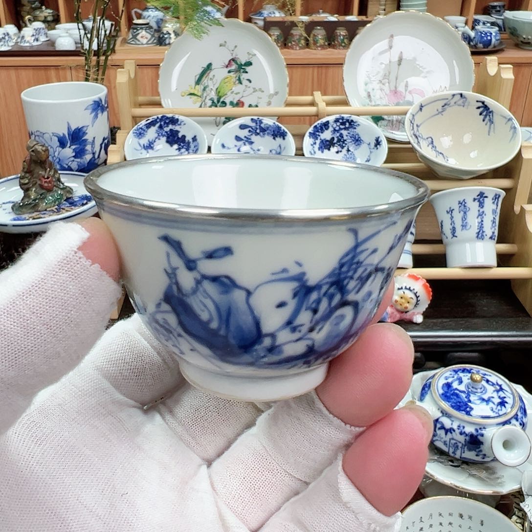 柴窑茶具茶杯茶壶盘子