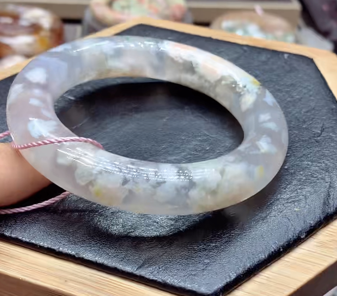 樱花玛瑙手镯时尚