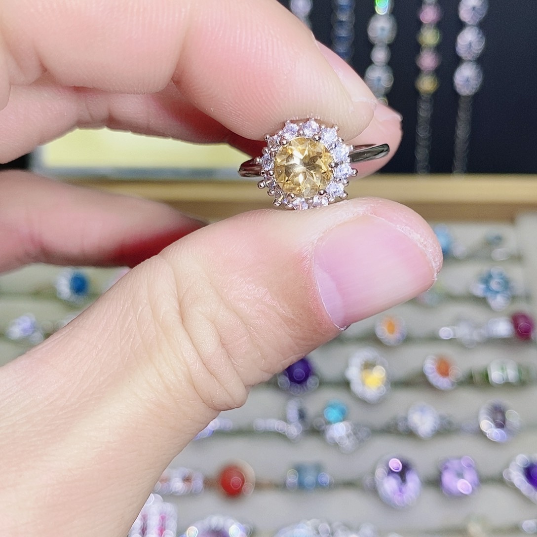 未镶嵌戒指黄晶589