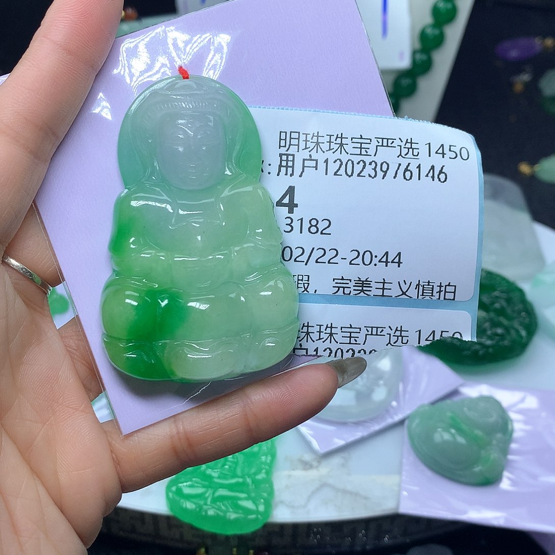 翡翠吊坠(赠链)未镶嵌用****6
