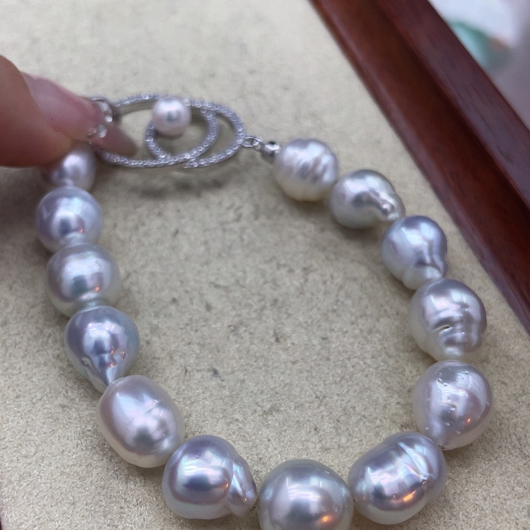 银S925镶嵌戒指海水珍珠