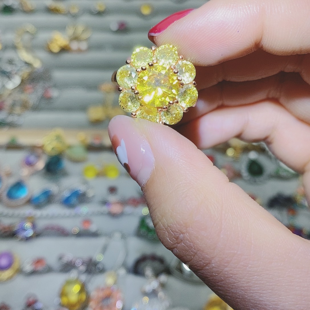 【闪购商品】芙蓉石戒指银S925镶嵌