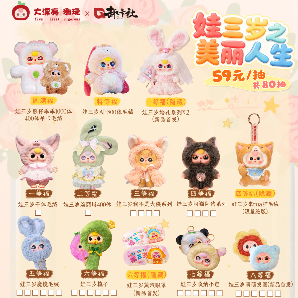 趣卡社【福赏】大漂亮潮玩《娃三岁之美丽人生》福赏代拆