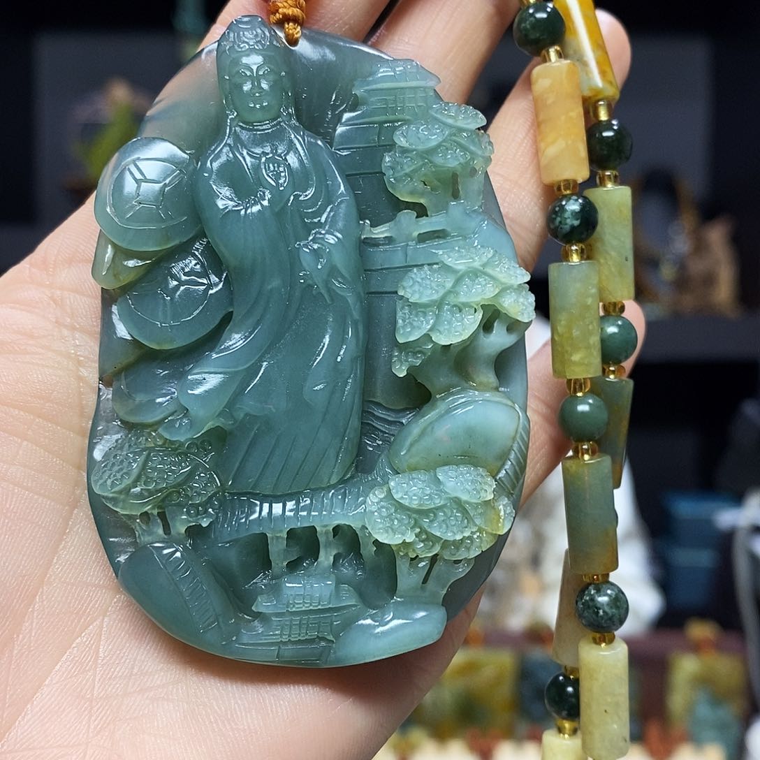 未镶嵌岫玉挂件吊坠