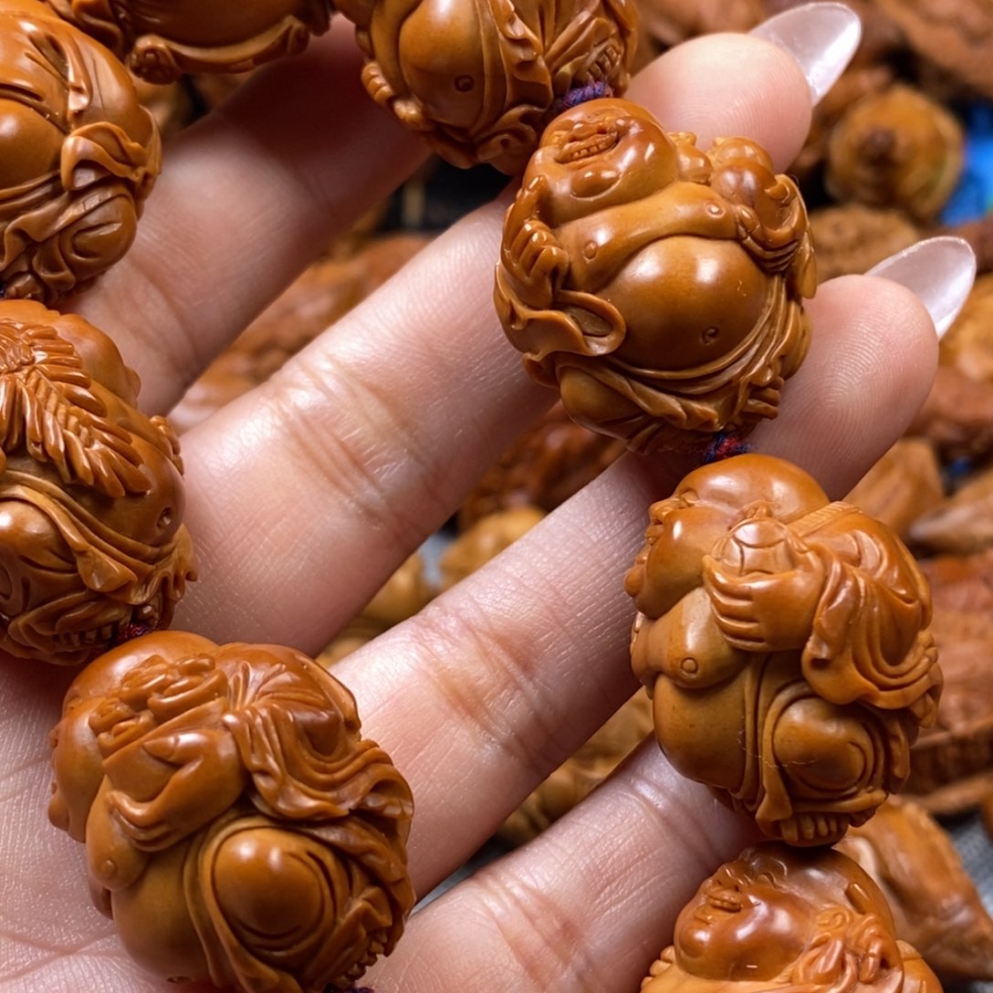 橄榄核手串/手链小****画核雕手串