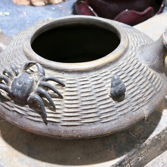 瓦当摆件摆件茶桌茶台陶瓷钜*