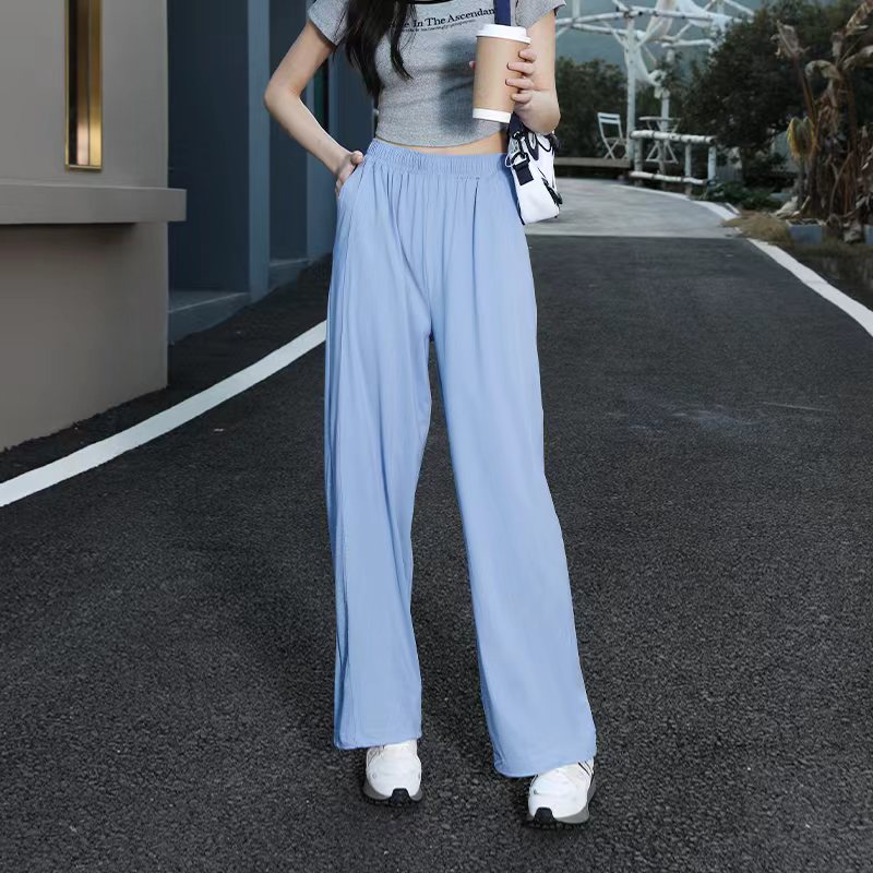 QRANE305运动健身瑜伽阔腿裤高腰薄款垂感防晒女性运动宽松
