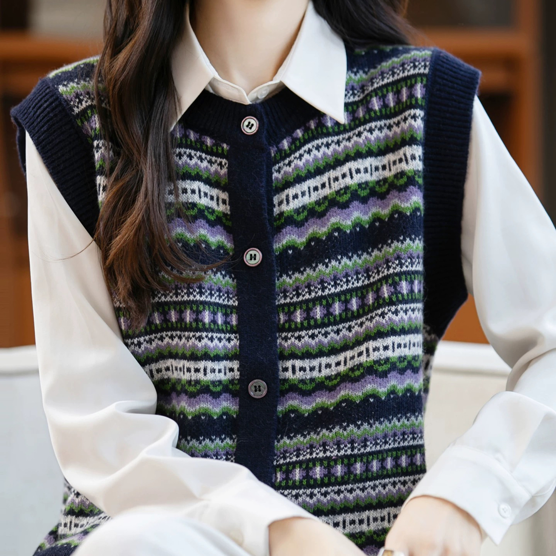 MEIZI家费尔岛马甲097河