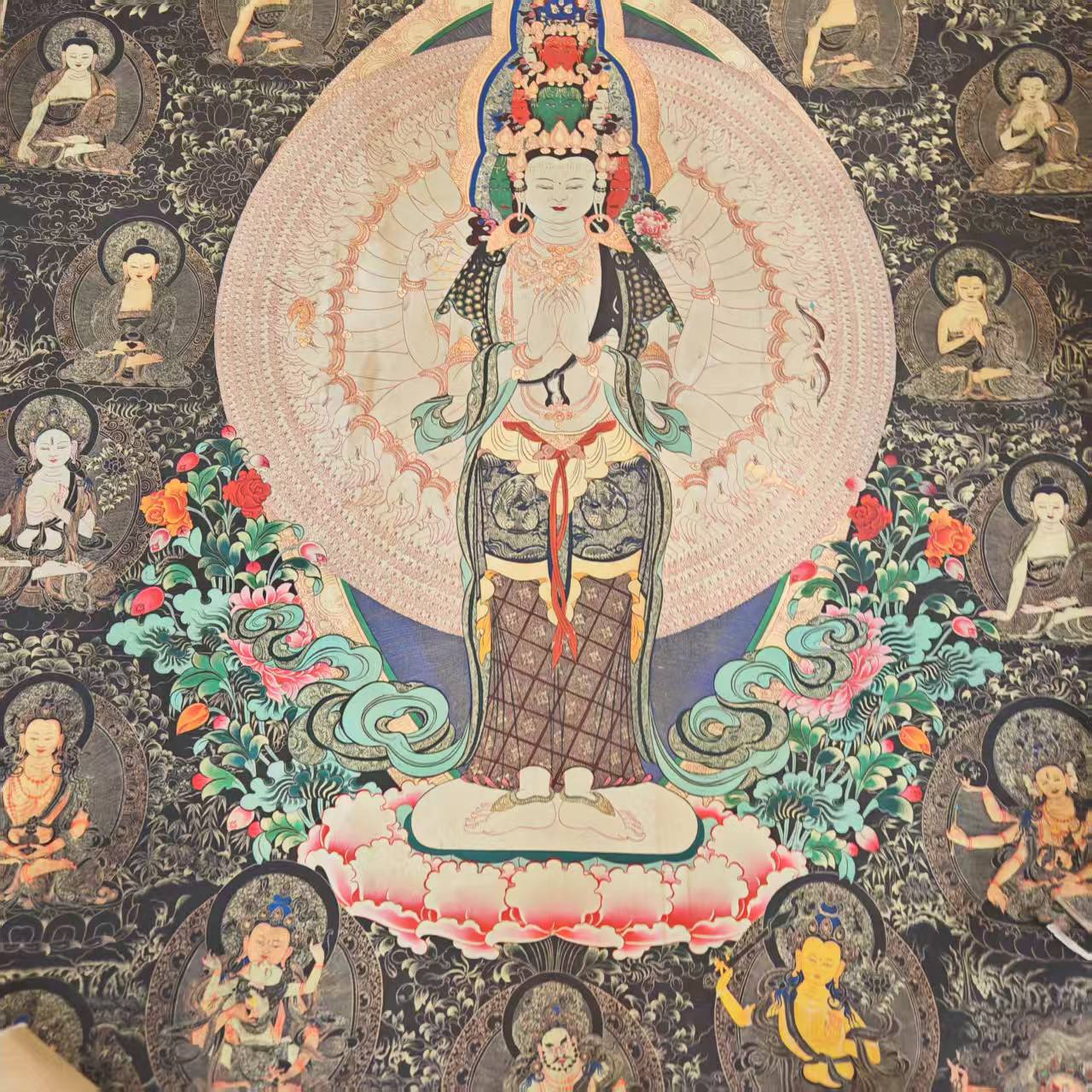 高端精品千手千眼绘画类唐卡AA42