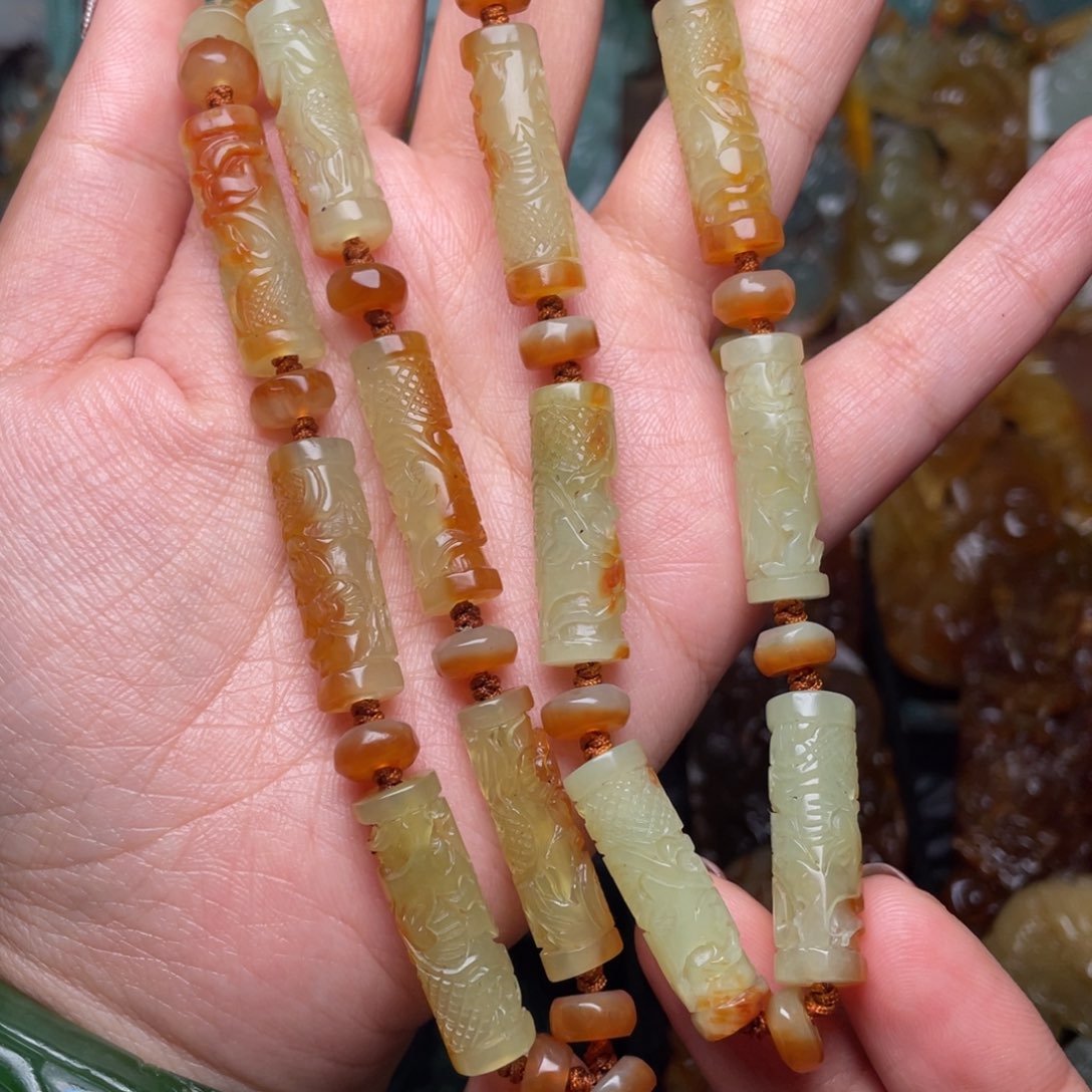 蛇纹石玉颈饰未镶嵌湛**水