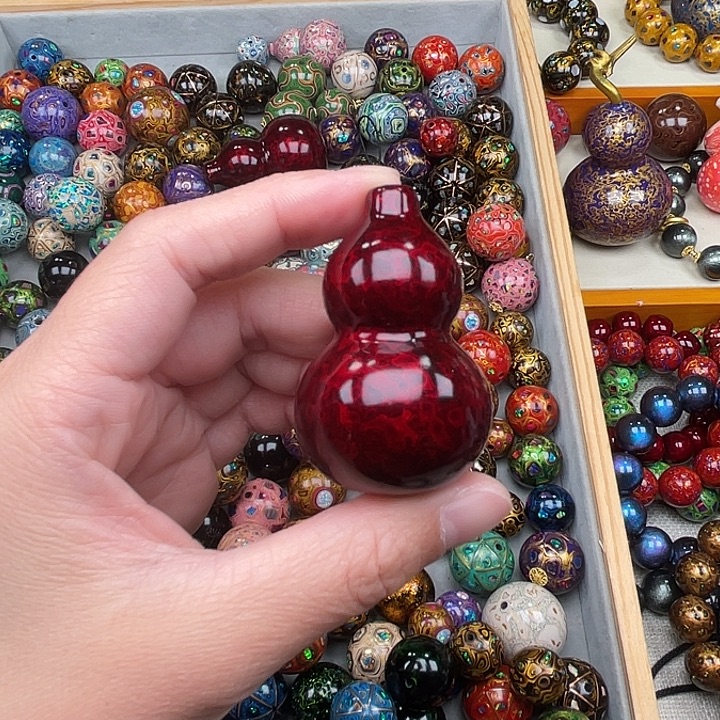 非遗大漆赤宝纱葫芦5.0规格