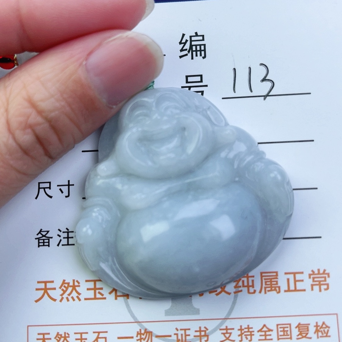 翡翠颈饰未镶嵌可*佛公