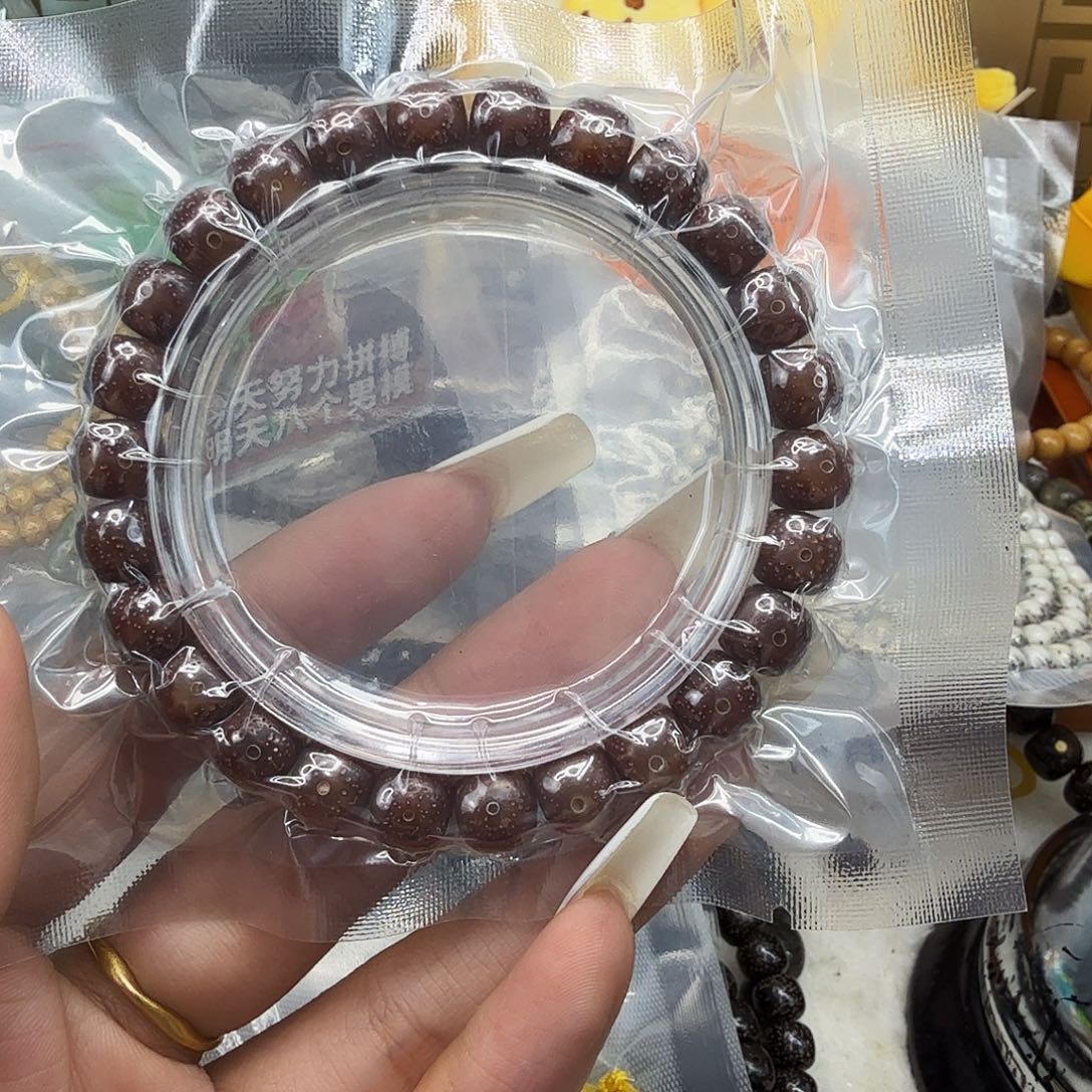 星月菩提手串86尽头粉冰星月菩提单圈98