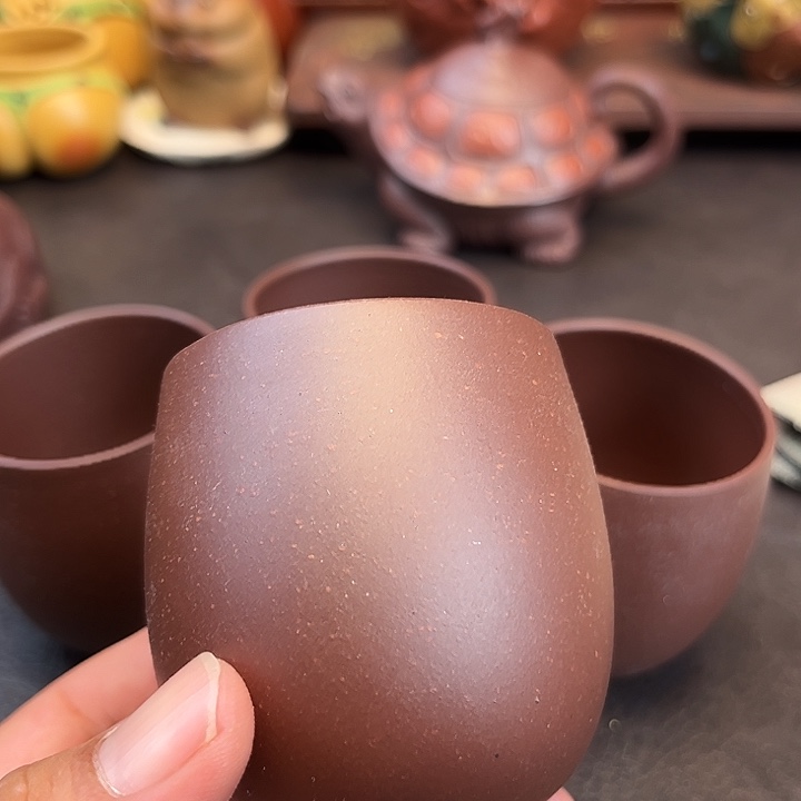 茶杯紫砂文淘紫砂主人杯高端茶器