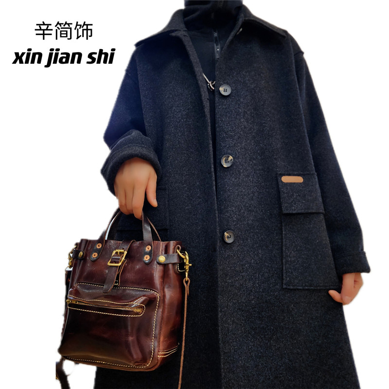 【简简推荐】【冬季恋歌】-新款简约休闲百搭双面绒大衣-23037