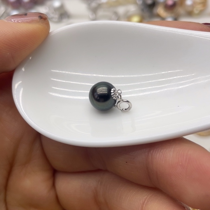 海水珍珠吊坠(不含链)18K金镶嵌