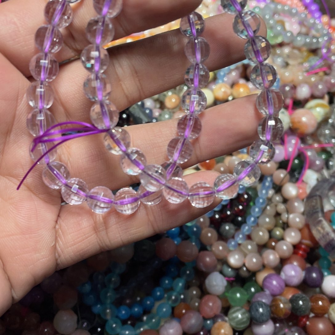 紫晶颈饰银S800镀金镶嵌