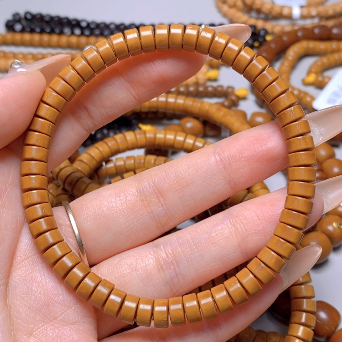 睡***·手串紫金鼠26.鼠尖料药片单圈6.5