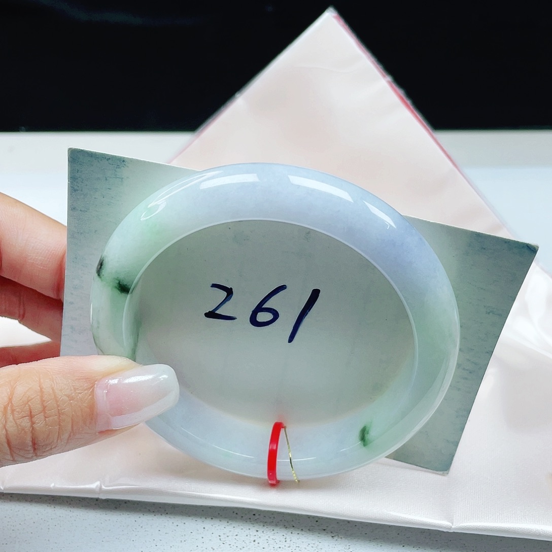 翡翠未镶嵌手镯 正圈56+