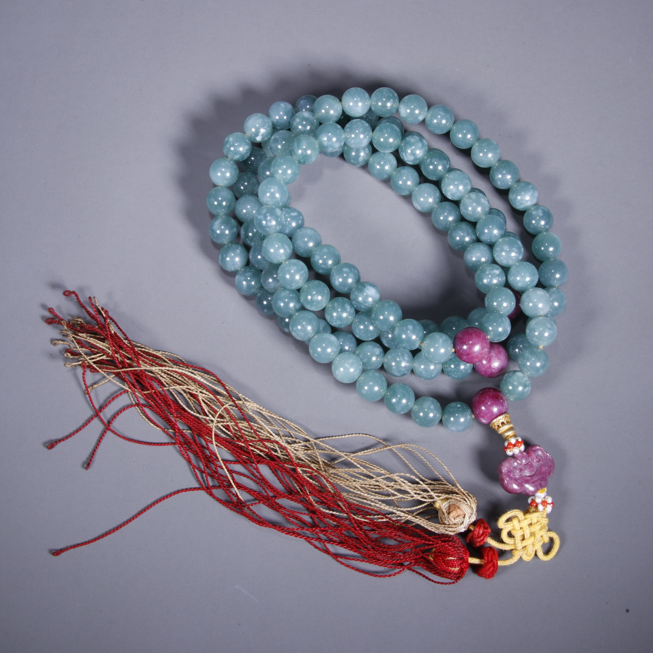 文山居K 清翡翠108项链