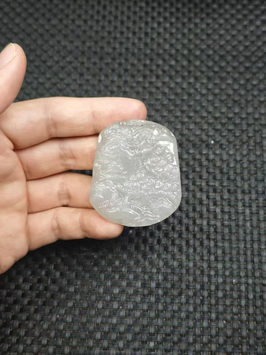 天然和田玉老料烟紫山水2.17清货2