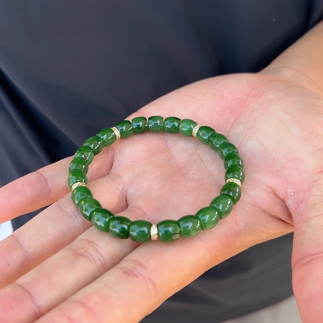 和田玉和田玉碧玉手串