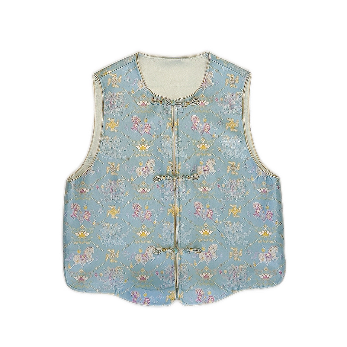 【龙马精神】钱小萍宋锦马甲 带钢印 马年必备单品M018