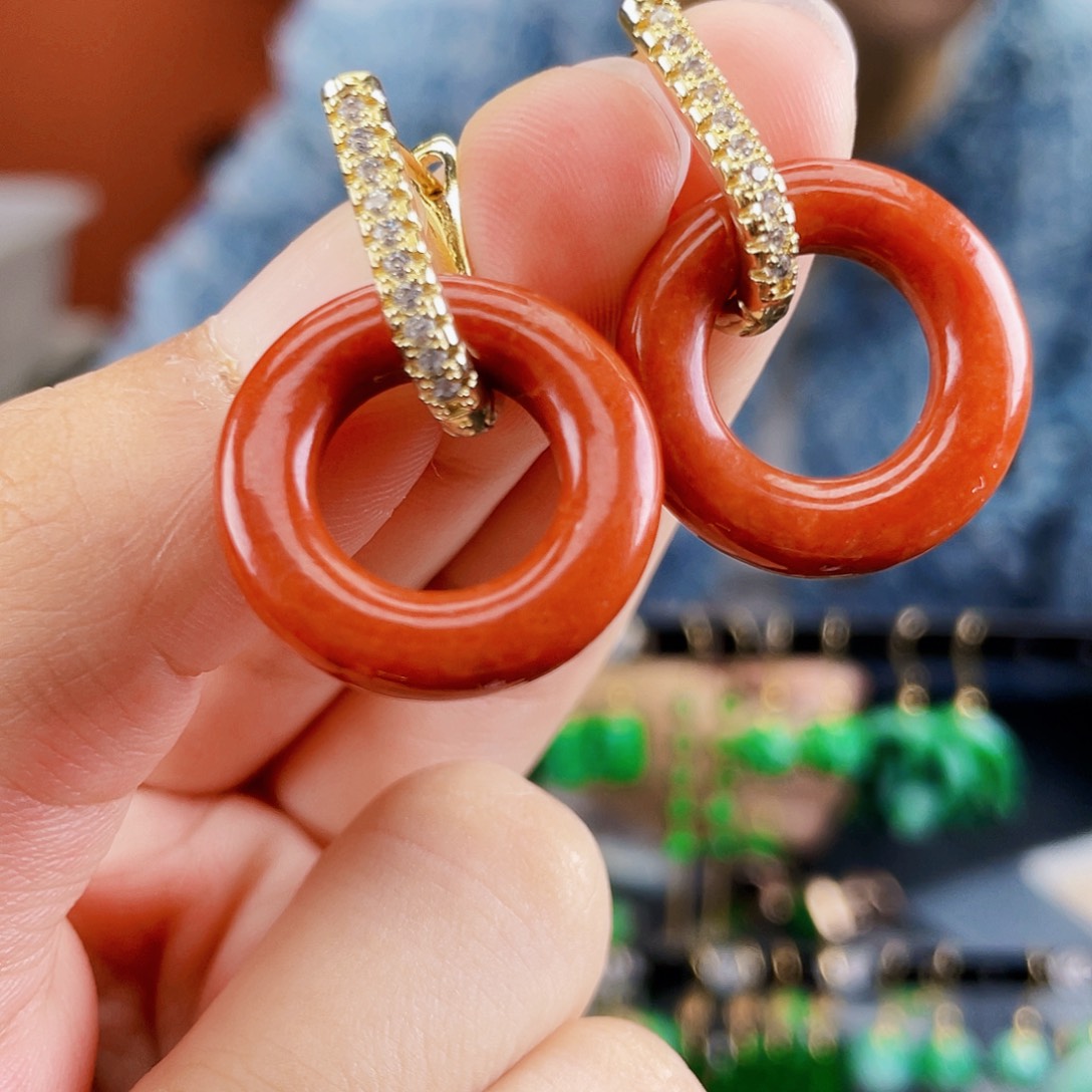 未镶嵌翡翠耳饰饰品