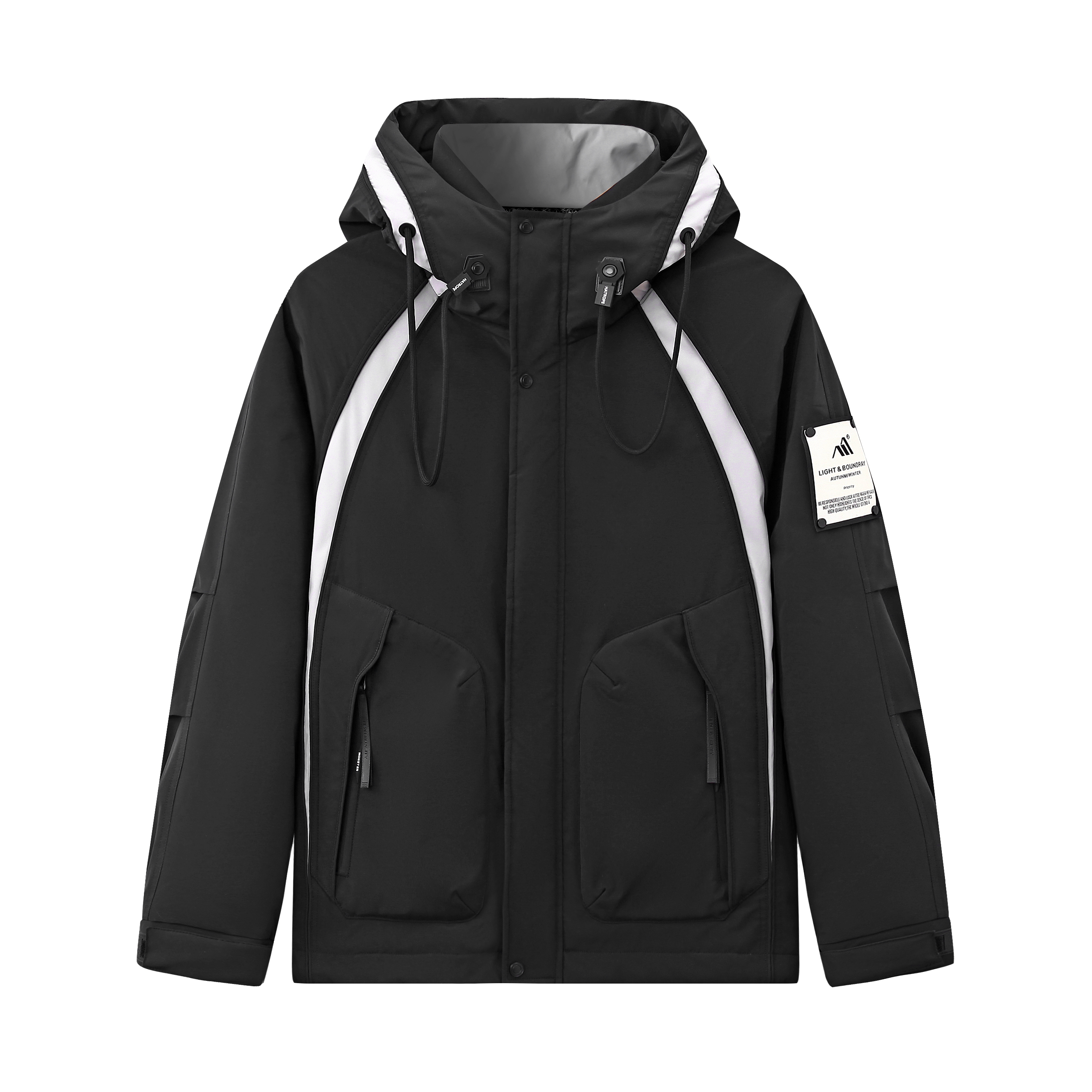 C108常规款石墨烯羽绒服休闲宽松65002黑色