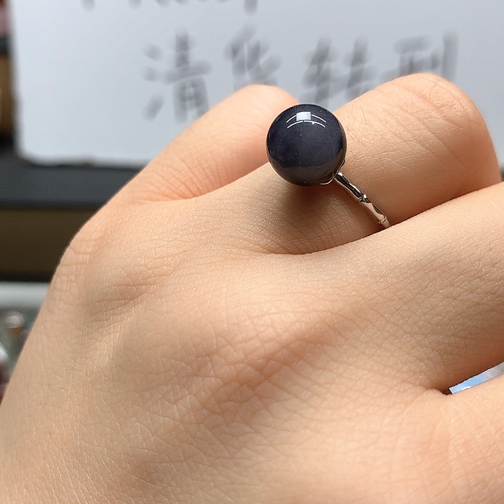 银S925镶嵌戒指水晶