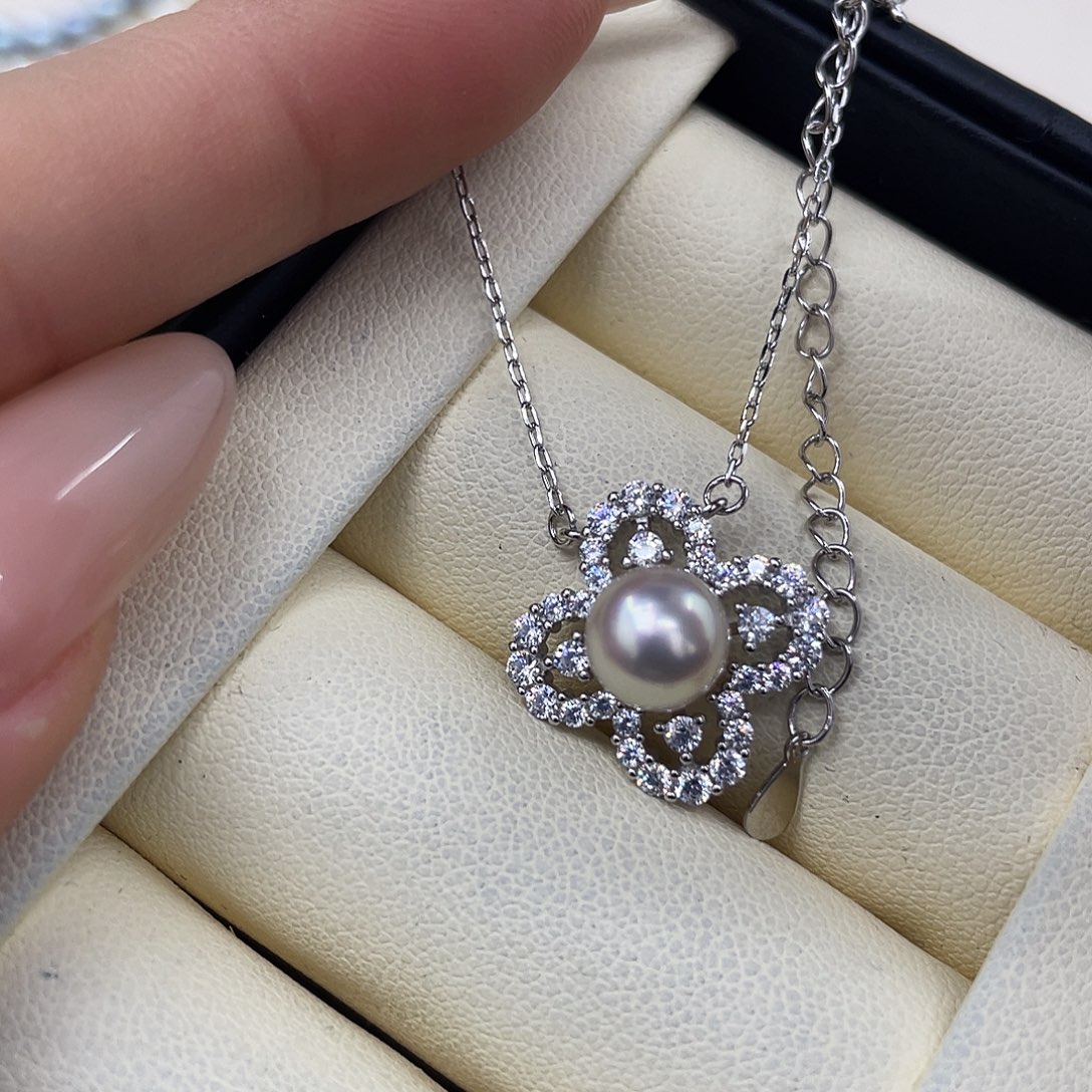 海水珍珠颈饰银S925镶嵌