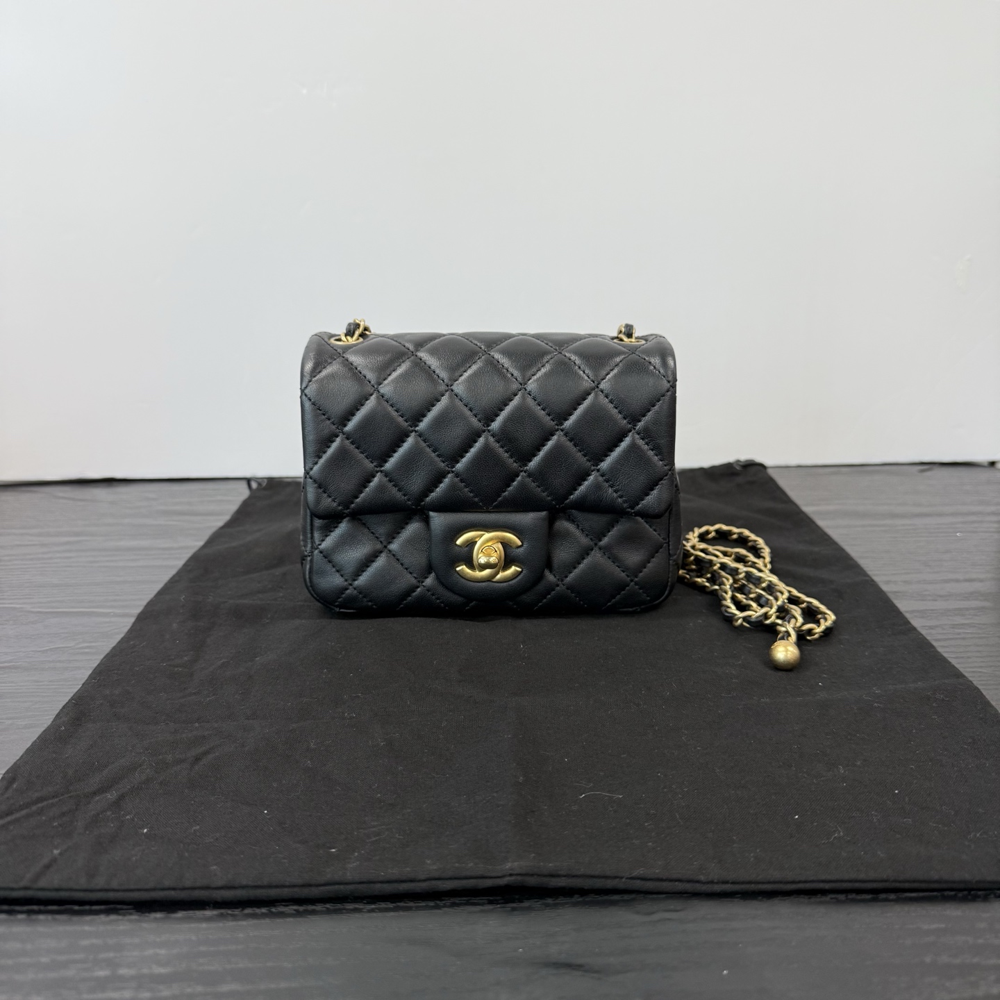 99新 Chanel/香奈儿 【小竹子首播福利】金球方胖子单肩斜挎链条包