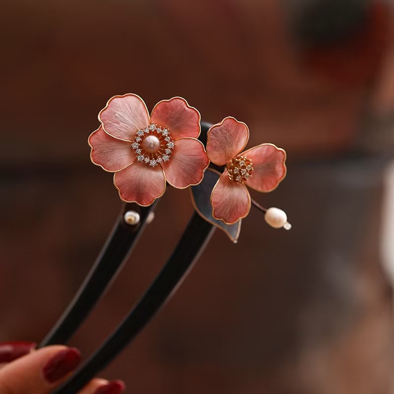 原创设计女气质百搭中国风发簪古风国风步摇旗袍头饰超仙发簪手工