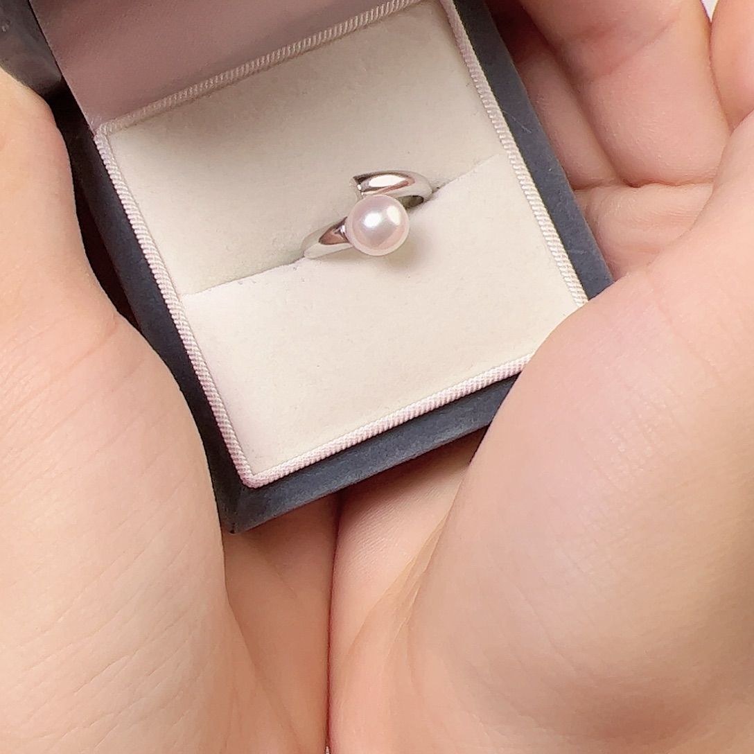 海水珍珠戒指银S925镶嵌f*n