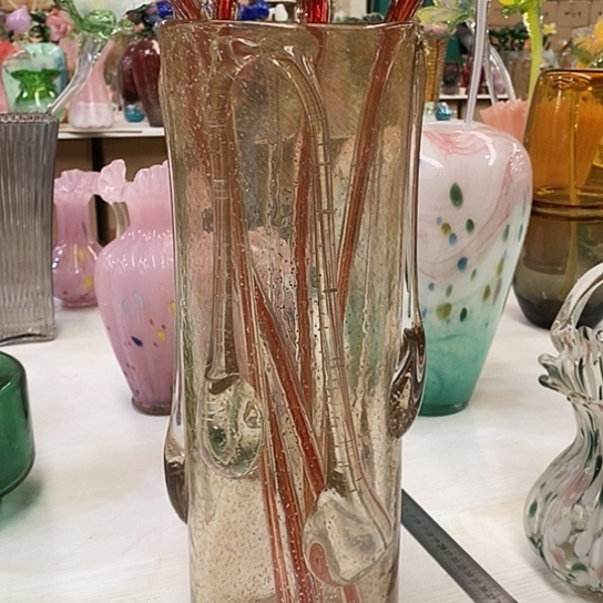 琉璃高度39厘米.琉璃花瓶
