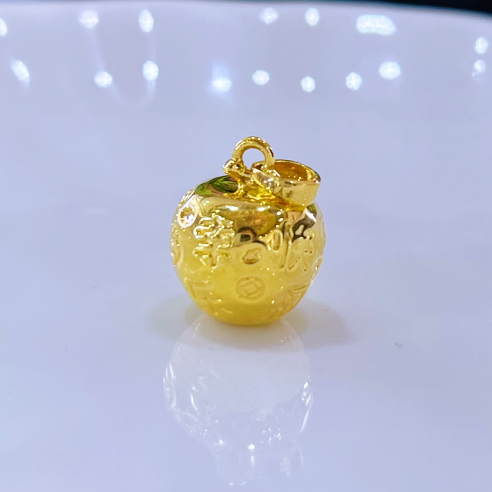 【富远黄金】足金5D亮面平安果FYYGH00071