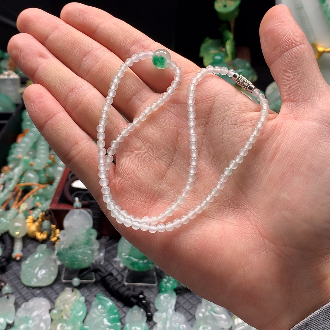 石英质玉未镶嵌项链