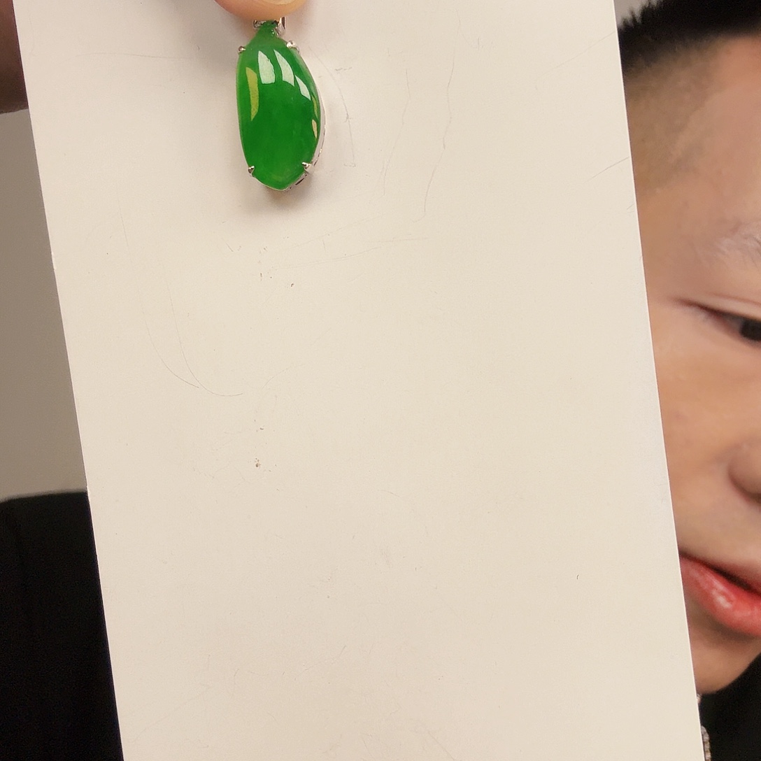 嘉***～翡翠18K金镶嵌颈饰一件