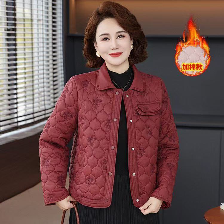 【门店同款】冬季新款妈妈装棉衣外套上衣百搭棉袄  加绒保暖927