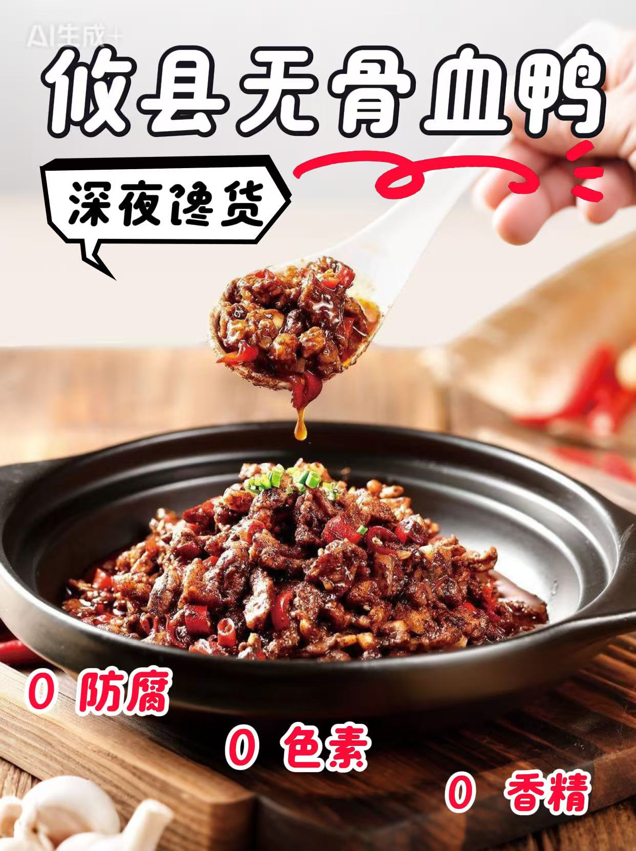 攸县无骨血鸭0添加0防腐0色素0香精现炒现发顺丰包邮