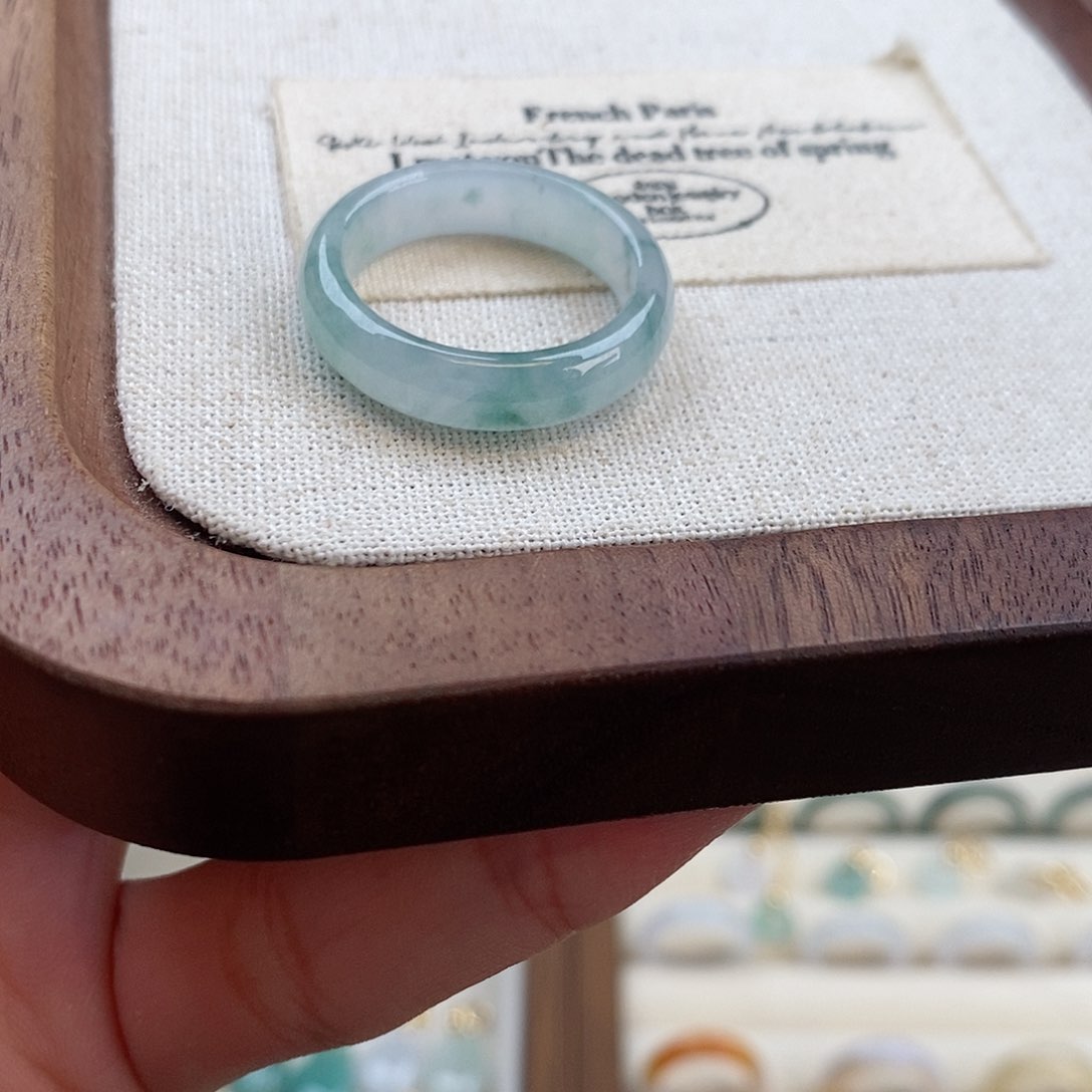 翡翠戒指未镶嵌6号 港码23圈