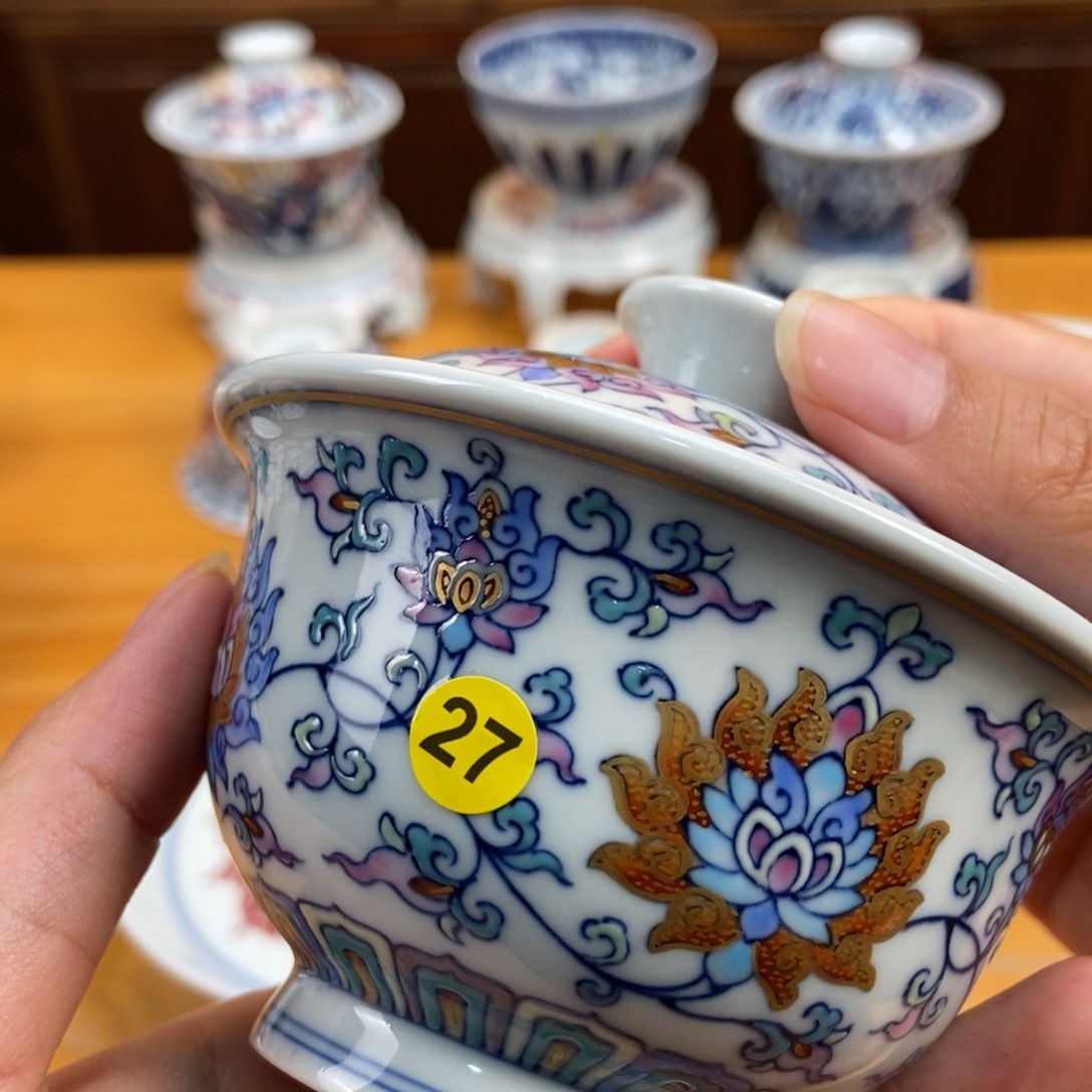 手绘现代茶具非古董