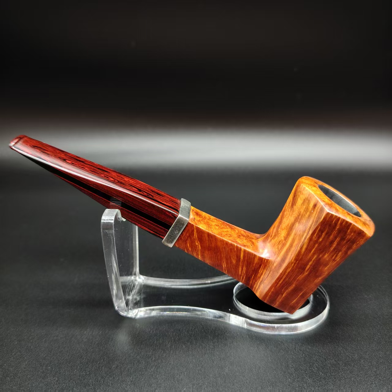 经典高端石楠木手工烟斗银圈皇冠烟斗3mm烟道 坎伯兰斗嘴