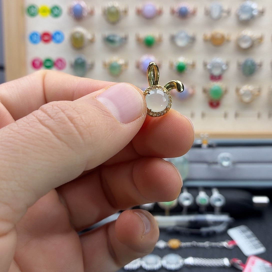 翡翠银S925镶嵌戒指