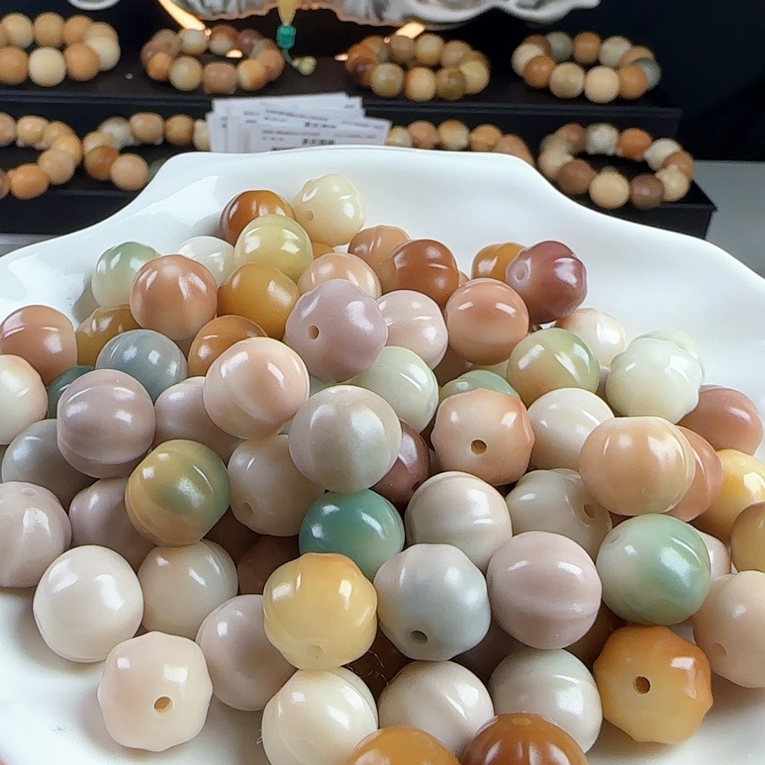 菩提根/象牙果手串卡14马卡龙鲨鱼呗20颗