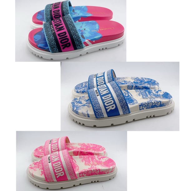 全新未使用 DIOR/迪奥 36码-38码/全新/刺绣厚底凉拖鞋