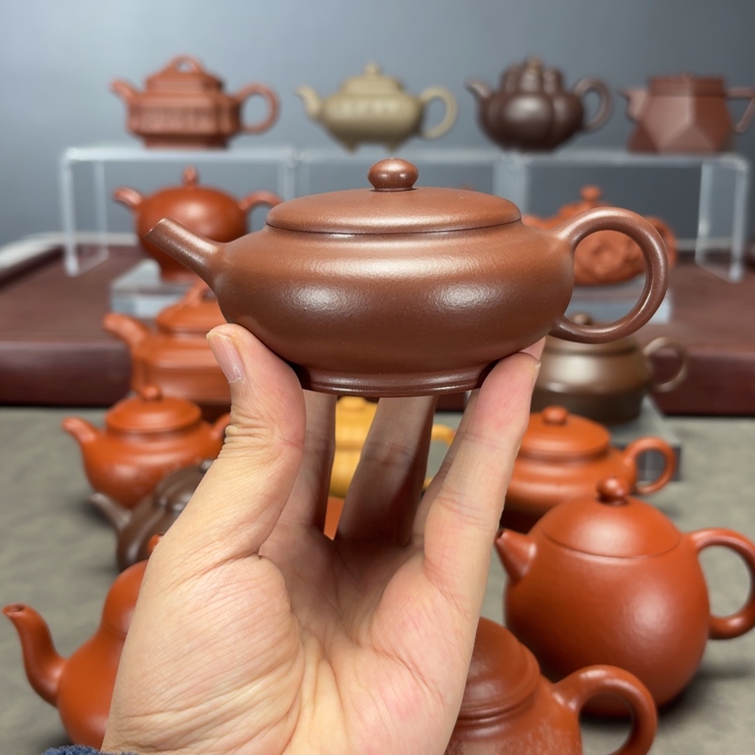 熙***衣茶壶紫砂扁晨160CC底槽清