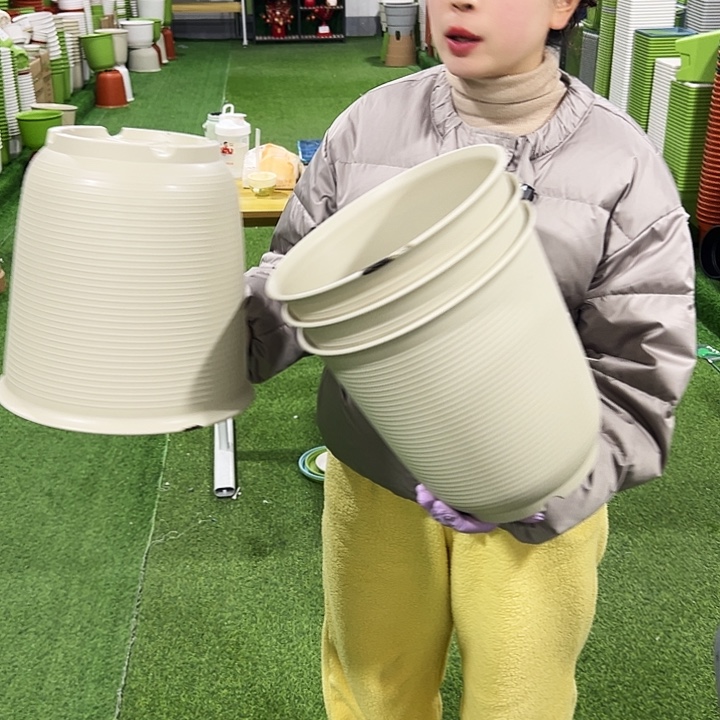 微瑕高陶口27高27.5米色4只无托