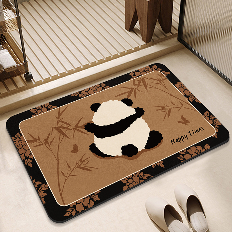 趣味卡通浴室硅藻泥地垫家用卫生间厕所门口吸水速干防滑脚垫耐脏