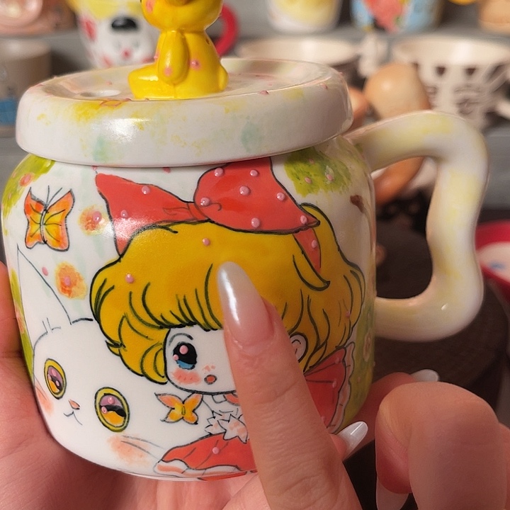 景德镇陶瓷可爱手绘杯